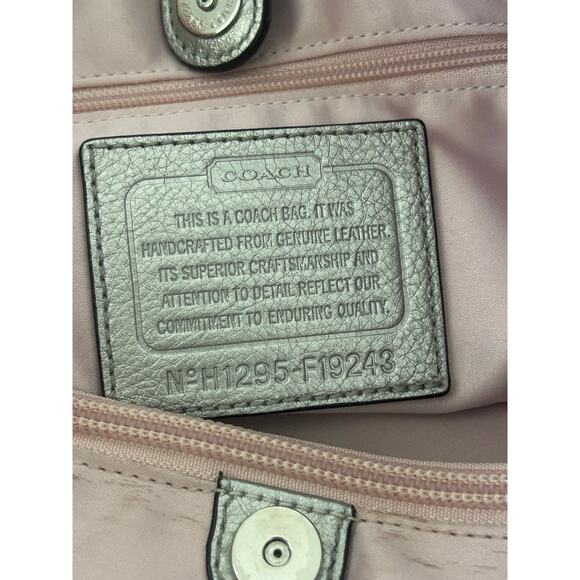 Coach White and Silver Satchel - Picture 7 of 10